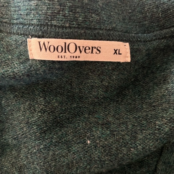 Men's Classic Green Cardigan Sweater 100% Lambs wool XL - Picture 4 of 7